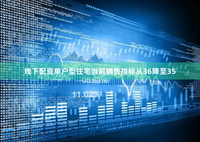 线下配资　　单户型住宅当前销售指标从36降至35